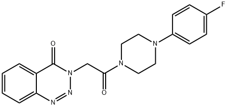 3-(2-(4-(4-fluorophenyl)piperazin-1-yl)-2-oxoethyl)benzo[d][1,2,3]triazin-4(3H)-one 结构式