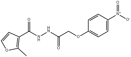 2-methyl-N'-[(4-nitrophenoxy)acetyl]-3-furohydrazide 结构式