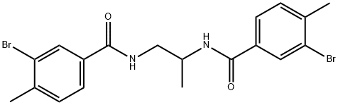 N,N'-1,2-propanediylbis(3-bromo-4-methylbenzamide) 结构式