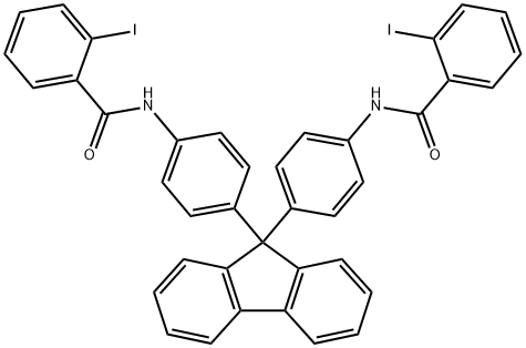 N,N'-[9H-fluorene-9,9-diylbis(4,1-phenylene)]bis(2-iodobenzamide) 结构式