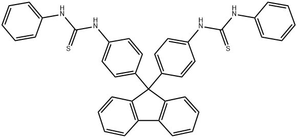 N,N''-[9H-fluorene-9,9-diylbis(4,1-phenylene)]bis[N'-phenyl(thiourea)] 结构式