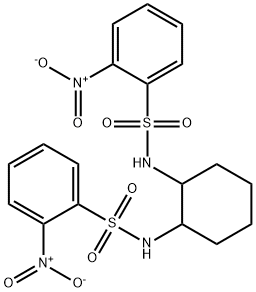 N,N'-1,2-cyclohexanediylbis(2-nitrobenzenesulfonamide) 结构式