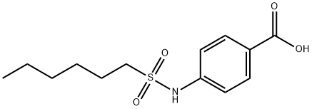 4-(Hexane-1-sulfonylamino)-benzoic acid 结构式