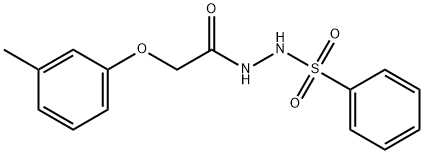 2-(3-methylphenoxy)-N'-(phenylsulfonyl)acetohydrazide 结构式