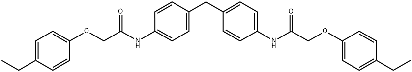 N,N'-[methylenebis(4,1-phenylene)]bis[2-(4-ethylphenoxy)acetamide] 结构式