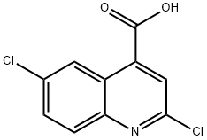 2,6-二氯喹啉-4-羧酸 结构式
