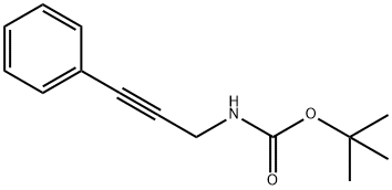 (3-苯基丙-2-炔-1-基)氨基甲酸叔丁酯 结构式