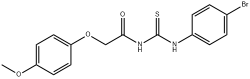 N-{[(4-bromophenyl)amino]carbonothioyl}-2-(4-methoxyphenoxy)acetamide 结构式