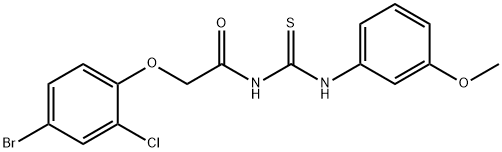 2-(4-bromo-2-chlorophenoxy)-N-{[(3-methoxyphenyl)amino]carbonothioyl}acetamide 结构式