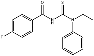 N-{[ethyl(phenyl)amino]carbonothioyl}-4-fluorobenzamide 结构式