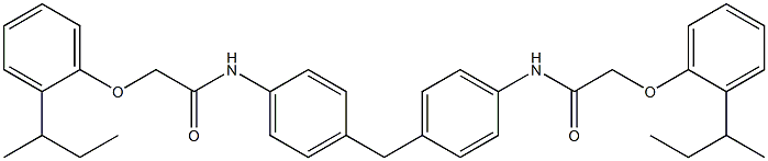 N,N'-[methylenebis(4,1-phenylene)]bis[2-(2-sec-butylphenoxy)acetamide] 结构式