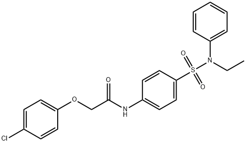 2-(4-chlorophenoxy)-N-(4-{[ethyl(phenyl)amino]sulfonyl}phenyl)acetamide 结构式