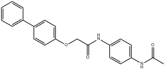 N-[4-(acetylamino)phenyl]-2-(4-biphenylyloxy)acetamide 结构式