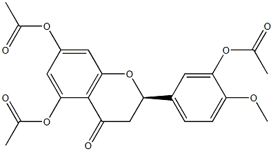 [(2R)-7-acetyloxy-2-(3-acetyloxy-4-methoxy-phenyl)-4-oxo-chroman-5-yl] acetate 结构式
