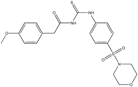 2-(4-methoxyphenyl)-N-({[4-(4-morpholinylsulfonyl)phenyl]amino}carbonothioyl)acetamide 结构式