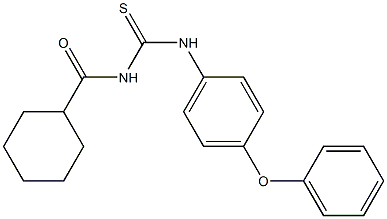 N-{[(4-phenoxyphenyl)amino]carbonothioyl}cyclohexanecarboxamide 结构式