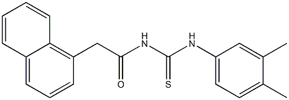 N-{[(3,4-dimethylphenyl)amino]carbonothioyl}-2-(1-naphthyl)acetamide 结构式