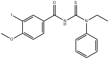 N-{[ethyl(phenyl)amino]carbonothioyl}-3-iodo-4-methoxybenzamide 结构式