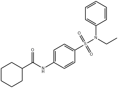 N-(4-{[ethyl(phenyl)amino]sulfonyl}phenyl)cyclohexanecarboxamide 结构式