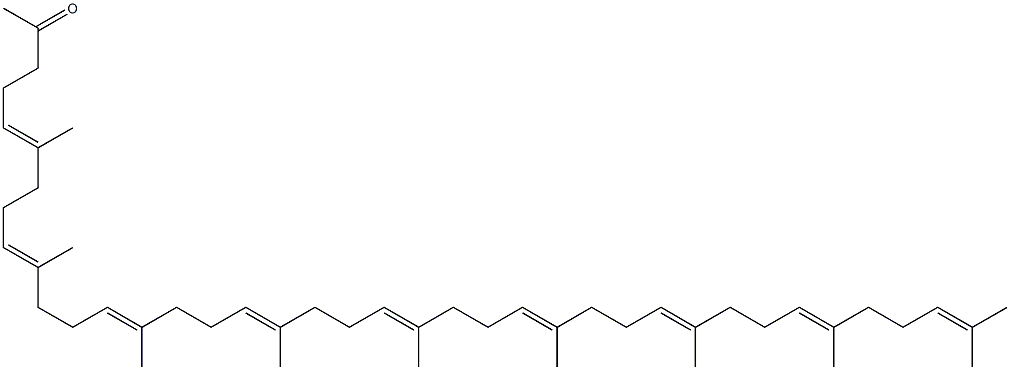 (5E,9E,13E,17E,21E,25E,29E,33E)-6,10,14,18,22,26,30,34,38-nonamethylnonatriaconta-5,9,13,17,21,25,29,33,37-nonaen-2-one 结构式