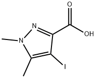 4-碘-1,5-二甲基-1H-吡唑-3-羧酸 结构式