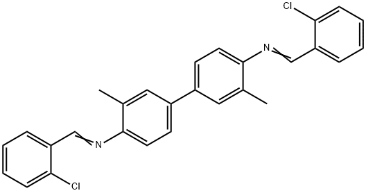 N,N'-bis(2-chlorobenzylidene)-3,3'-dimethyl-4,4'-biphenyldiamine 结构式