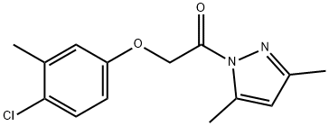 1-[(4-chloro-3-methylphenoxy)acetyl]-3,5-dimethyl-1H-pyrazole 结构式