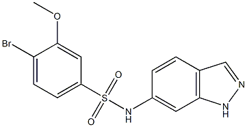 4-溴-N-(1H-吲唑-6-基)-3-甲氧基苯磺酰胺 结构式