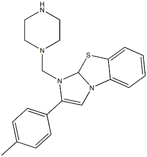 2-(4-methylphenyl)-1-(piperazin-1-ylmethyl)imidazo[2,1-b][1,3]benzothiazole 结构式