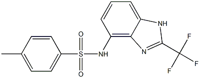 4-methyl-N-[2-(trifluoromethyl)-1H-benzimidazol-4-yl]benzenesulfonamide 结构式