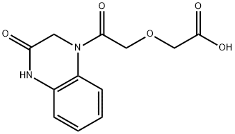 2-[2-oxo-2-(3-oxo-2,4-dihydroquinoxalin-1-yl)ethoxy]acetic acid 结构式