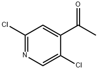 1-(2,5-二氯吡啶-4-基)乙-1-酮 结构式