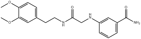 3-[[2-[[2-(3,4-Dimethoxyphenyl)ethyl]amino]-2-oxoethyl]amino]benzamide 结构式