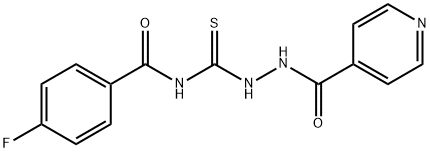 4-fluoro-N-[(2-isonicotinoylhydrazino)carbonothioyl]benzamide 结构式