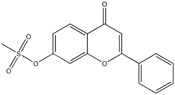 4H-1-Benzopyran-4-one, 7-[(methylsulfonyl)oxy]-2-phenyl- 结构式