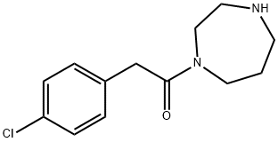 2-(4-chlorophenyl)-1-(1,4-diazepan-1-yl)ethan-1-one 结构式