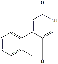3-Pyridinecarbonitrile, 1,6-dihydro-4-(2-methylphenyl)-6-oxo- 结构式