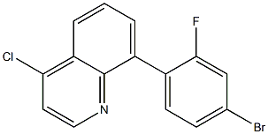 Quinoline, 8-(4-bromo-2-fluorophenyl)-4-chloro- 结构式