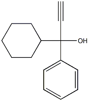 1-环己基-1-苯基-1-丙炔醇 结构式