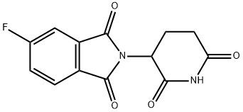 2-(2,6-二氧代 - 哌啶-3-基)-5-氟 - 异吲哚-1,3-二酮 结构式