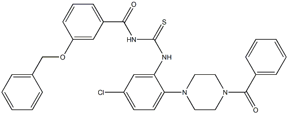 N-[[2-(4-benzoylpiperazin-1-yl)-5-chlorophenyl]carbamothioyl]-3-phenylmethoxybenzamide 结构式