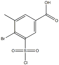4-Bromo-3-methyl-5-(chlorosulfonyl)benzoic acid 结构式