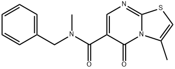 N-benzyl-N,3-dimethyl-5-oxo-5H-thiazolo[3,2-a]pyrimidine-6-carboxamide 结构式