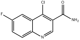 4-CHLORO-6-FLUOROQUINOLINE-3-CARBOXAMIDE 结构式
