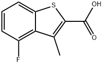 4-氟-3-甲基苯并[B]噻吩-2-羧酸 结构式