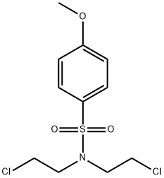 N,N-双(2-氯乙基)-4-甲氧基苯磺酰胺 结构式