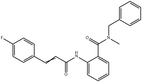 N-benzyl-2-{[3-(4-fluorophenyl)acryloyl]amino}-N-methylbenzamide 结构式
