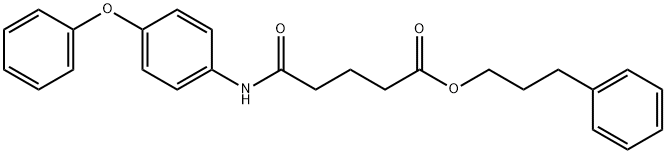 3-phenylpropyl 5-oxo-5-[(4-phenoxyphenyl)amino]pentanoate 结构式