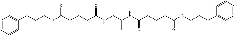 bis(3-phenylpropyl) 5,5'-[1,2-propanediyldi(imino)]bis(5-oxopentanoate) 结构式