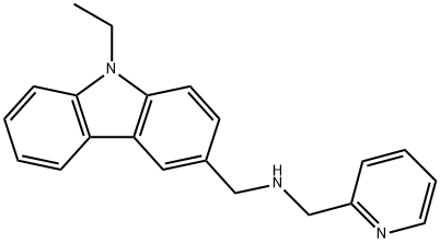 1-(9-ethyl-9H-carbazol-3-yl)-N-(pyridin-2-ylmethyl)methanamine 结构式